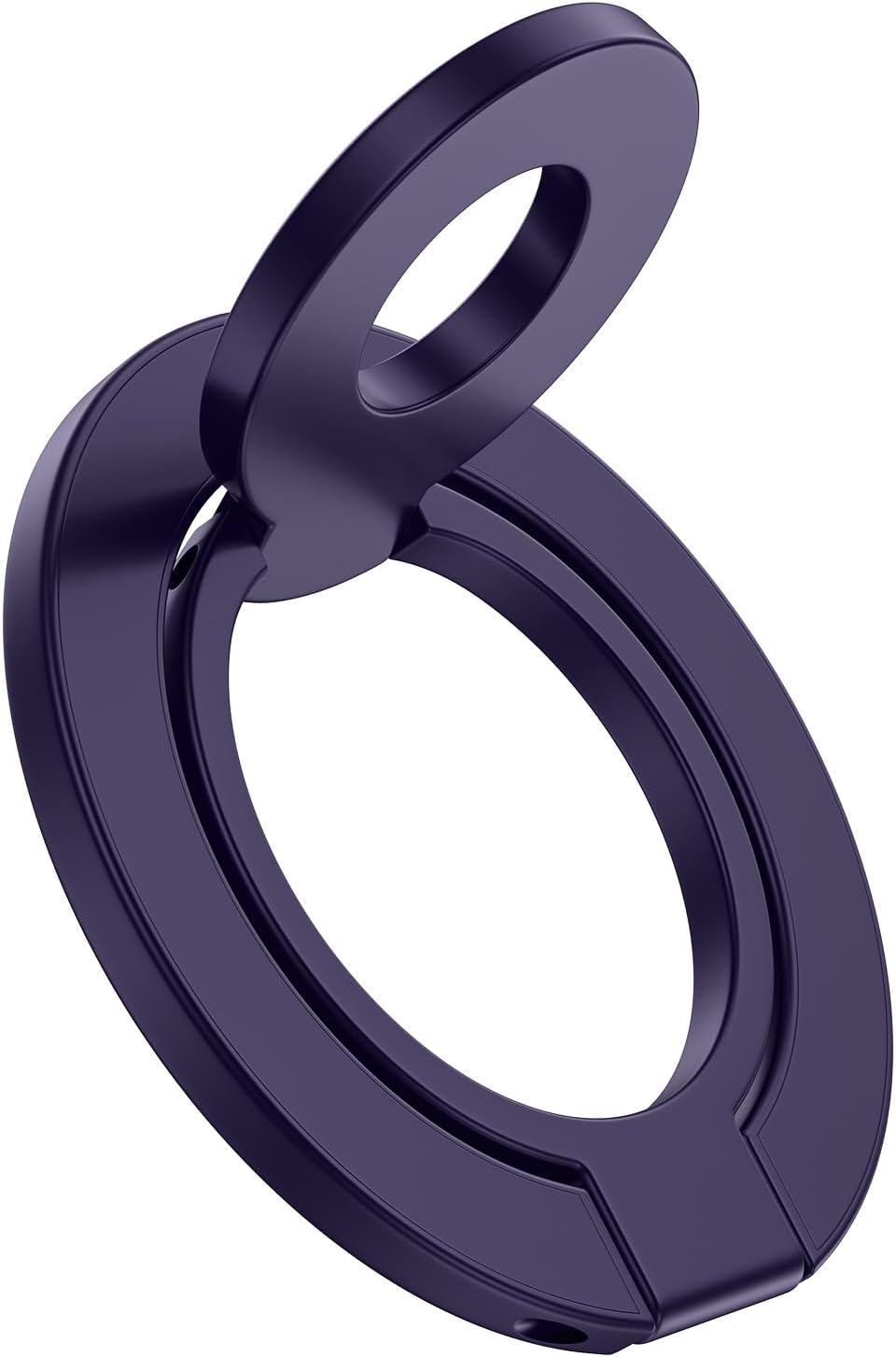 AILKIN Magnetic Phone Ring Holder Grip, Foldable MagSafe Stand for iPhone, Samsung, Android, Two-Sided Magnetic Phone Kickstand for Desk Stand & Car Mount, Compatible with Wireless Charging - Purple