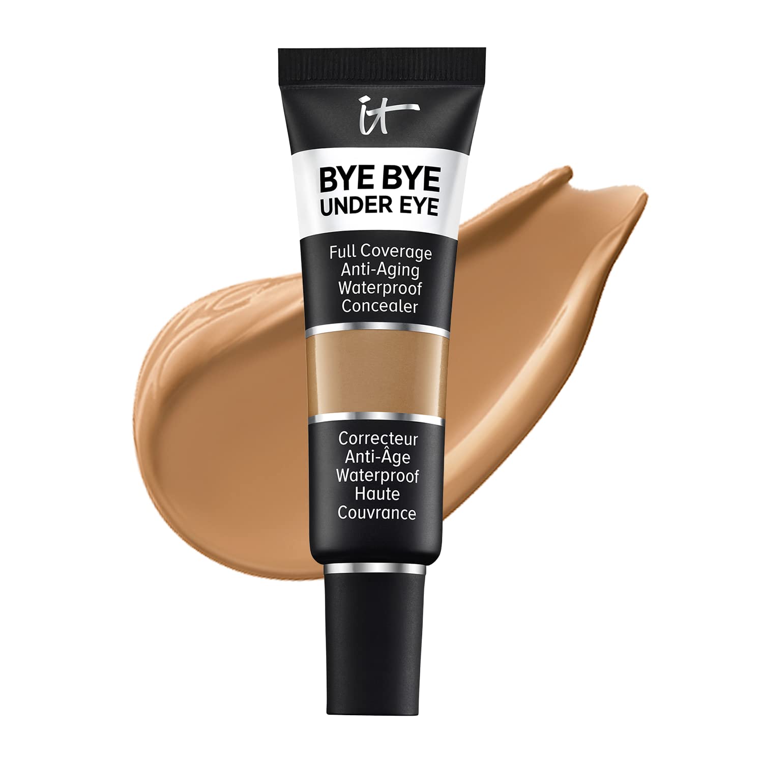 IT Cosmetics Bye Bye Under Eye Concealer - Water-Resistant, 24H Full Coverage Brightening Concealer For Dark Circles, Fine Lines, Redness & Discoloration, Anti-Aging Color Correcting Cream - 0.4 fl oz