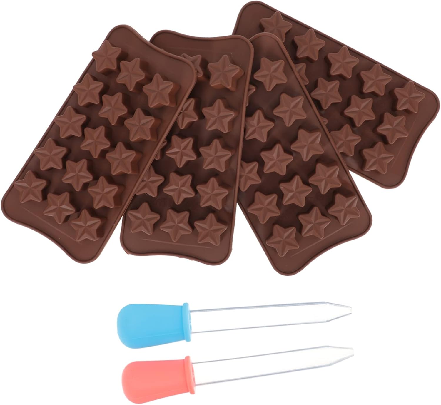 1 Set Chocolate Mold Silicone Gummy Star Baking tin Holiday Baking tins Chocolate Bread pan Gum Paste Silicone Mold Food Making Mould Silica Gel Handmade soap ice Cubes