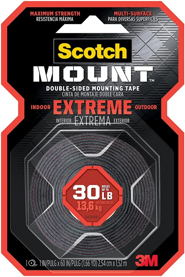 Scotch-Mount Extreme Double-Sided Mounting Tape 414H,1 in x 60 in