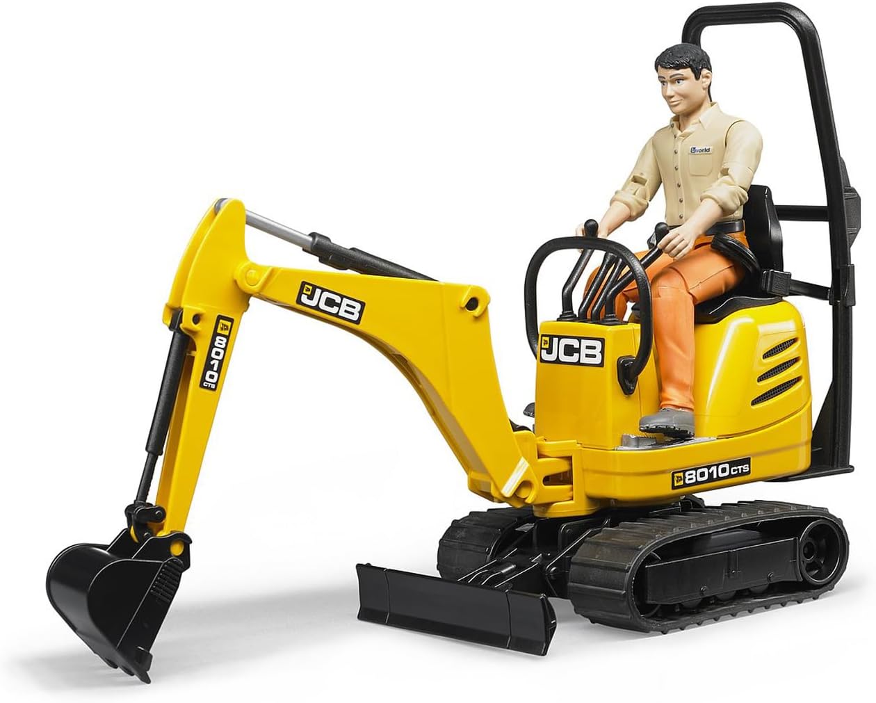 Bruder Bworld JCB Micro Excavator 8010 CTS and Construction Worker (Colours may vary)