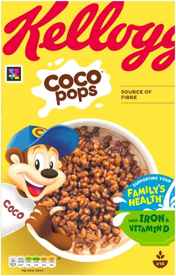 Kellogg's Coco Pops Chocolate Breakfast Cereal 420g