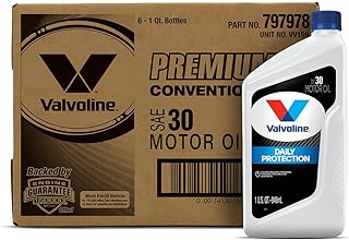 Valvoline Daily Protection SAE 30 Conventional Motor Oil 1 QT, Case of 6