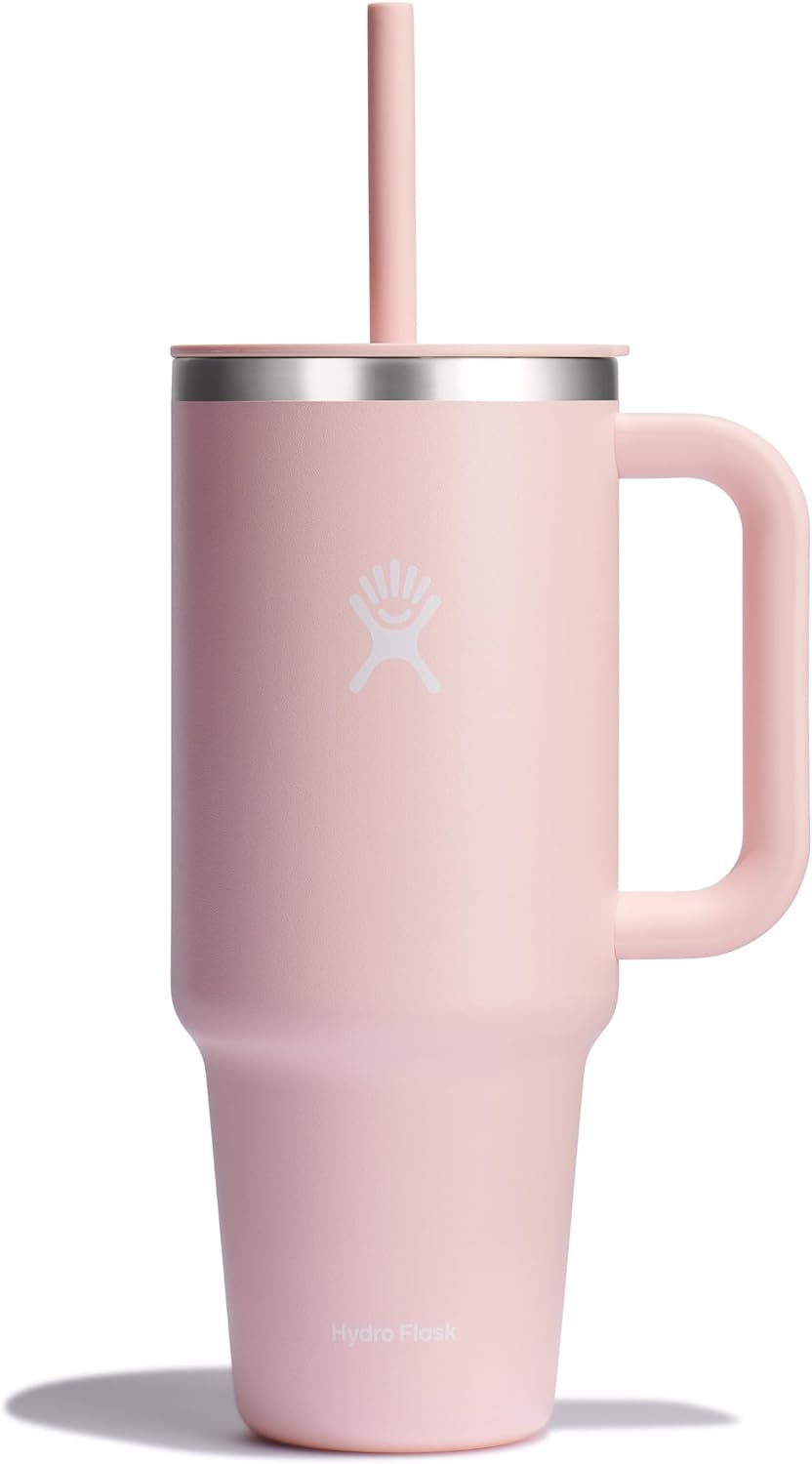 Hydro Flask 40 Oz Travel Tumbler with Handle, Lid and Straw - Insulated Stainless Steel in Trillium
