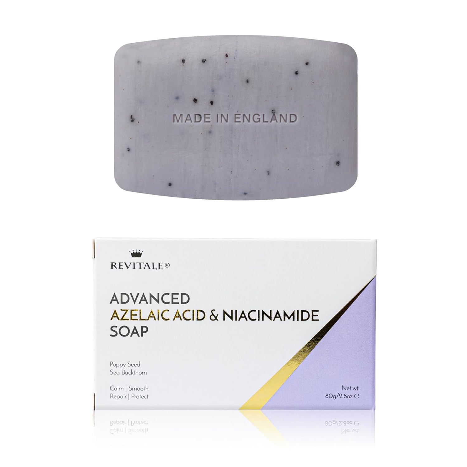 REVITALE Advanced Azelaic Acid & Niacinamide Soap – Calming Cleansing Bar for Smooth, Balanced & Protected Skin