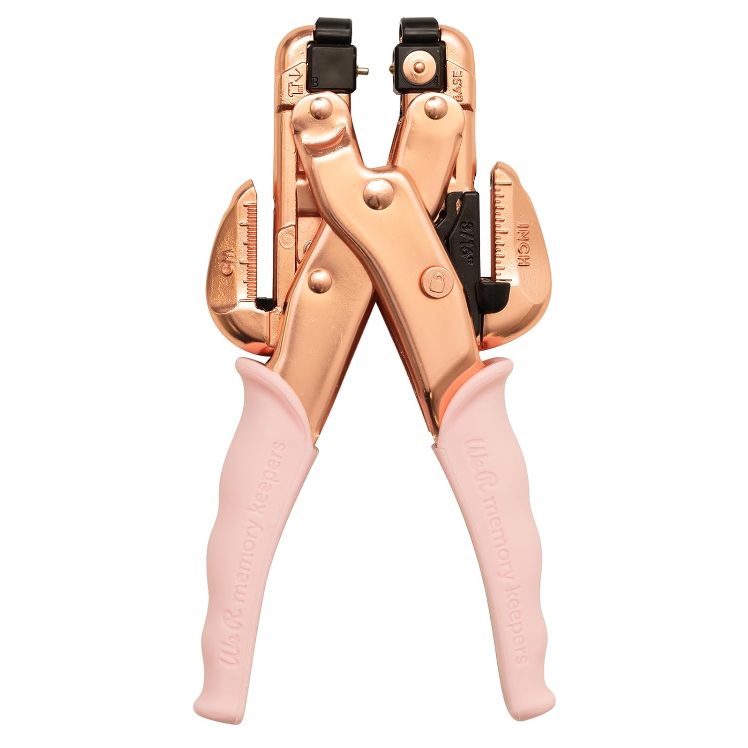 We R Memory Keepers- Crop-A-Dile Eyelet Setter, Pink Comfort Handle, for 1/8 or 3/16 Inch Holes, Grommet and Embelishment Crafting Puncher for Paper, Fabric, Leather, Plastic, and Metal