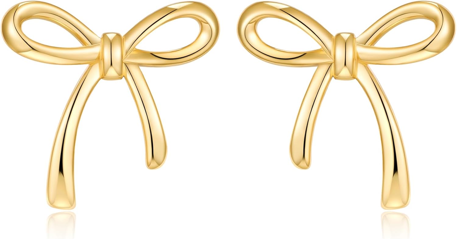 Bow Stud Earrings for Women Holiday Bow Jewelry Simple Earrings