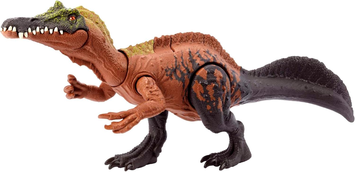Jurassic World Dinosaur Toy Irritator with Roar Sound and Attack Action, Wild Roar Posable Figure, Physical and Connected Digital Play, HLP22
