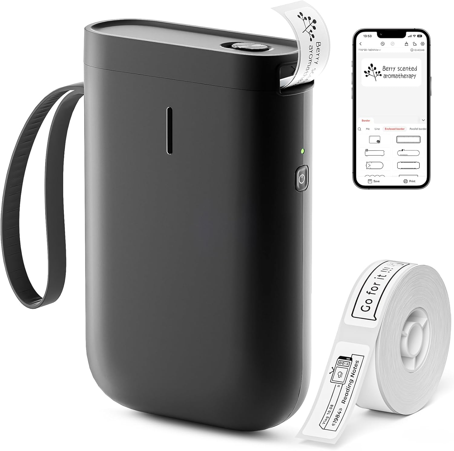 NIIMBOT Label Maker Machine D11 Label Printer Portable Wireless Connection Multiple Templates Available for Phone Easy to Use Office Home Organization USB Rechargeable