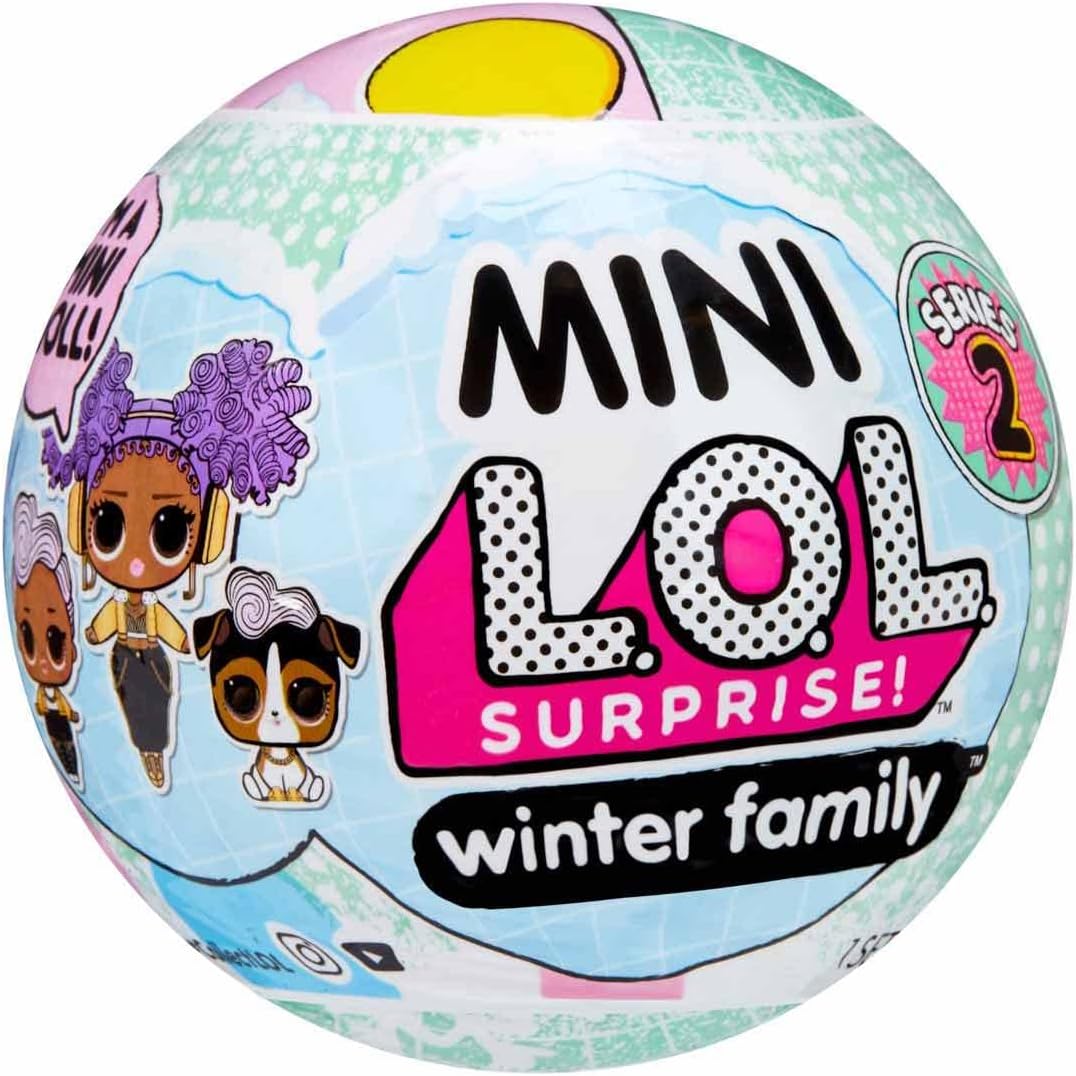 L.O.L. Surprise! Mini Winter Family with Doll, Lil Sis and Pet with 5+ Surprises- Collectible Holiday Toys, Stocking Stuffers, Great Gift for Kids Ages 4 5 6+ Years Old & Collectors