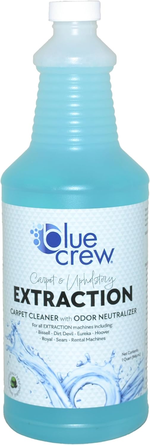 Blue Crew Carpet & Upholstery Extraction Carpet Cleaner with Odor Deodorizer 32 oz
