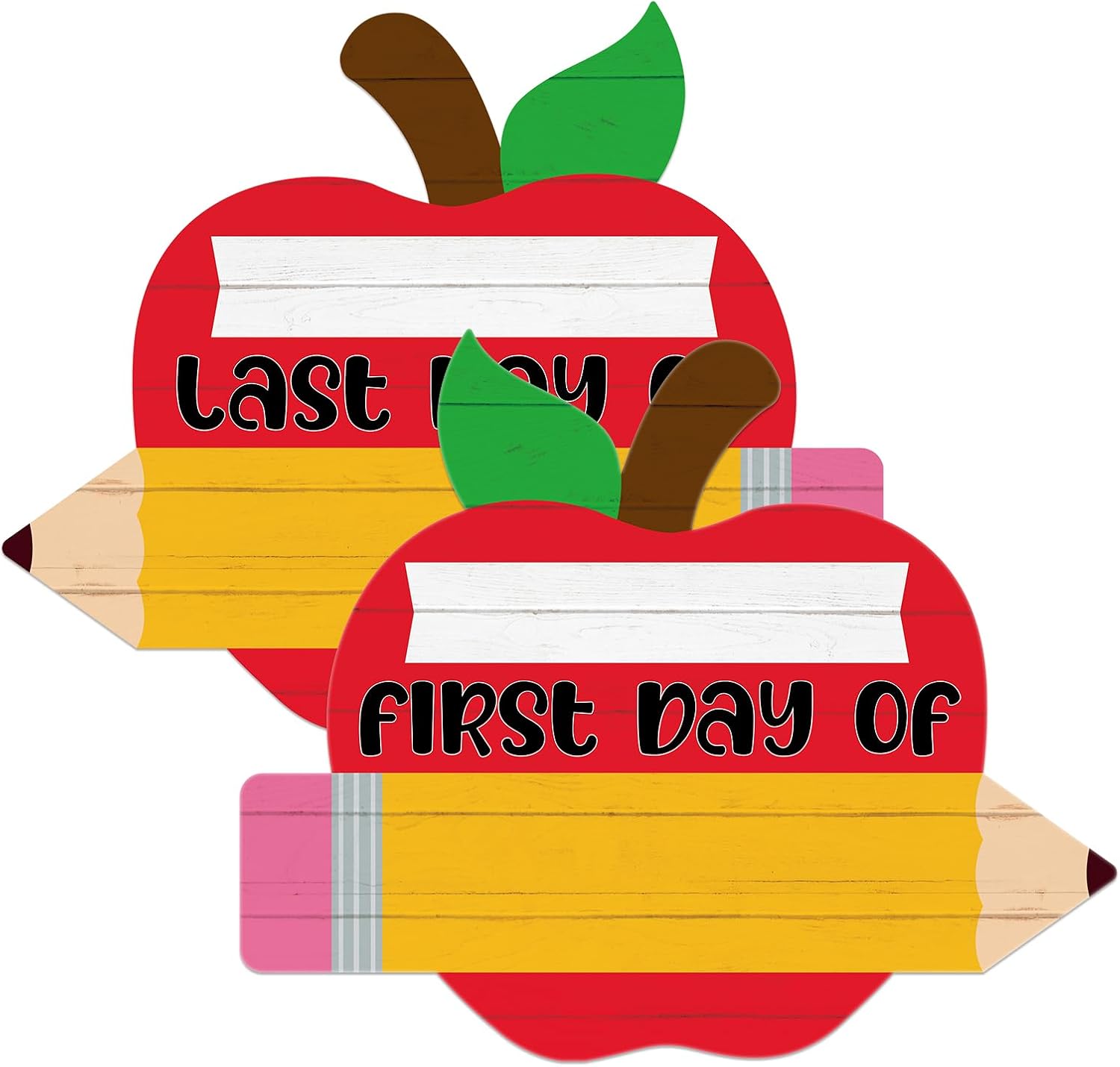 WaaHome First and Last Day of School Chalkboard Sign - My 1st Day of Preschool Kindergarten Sign Back to School Signs Photo Prop Supplies for Kids Girls Boys, Double Sided
