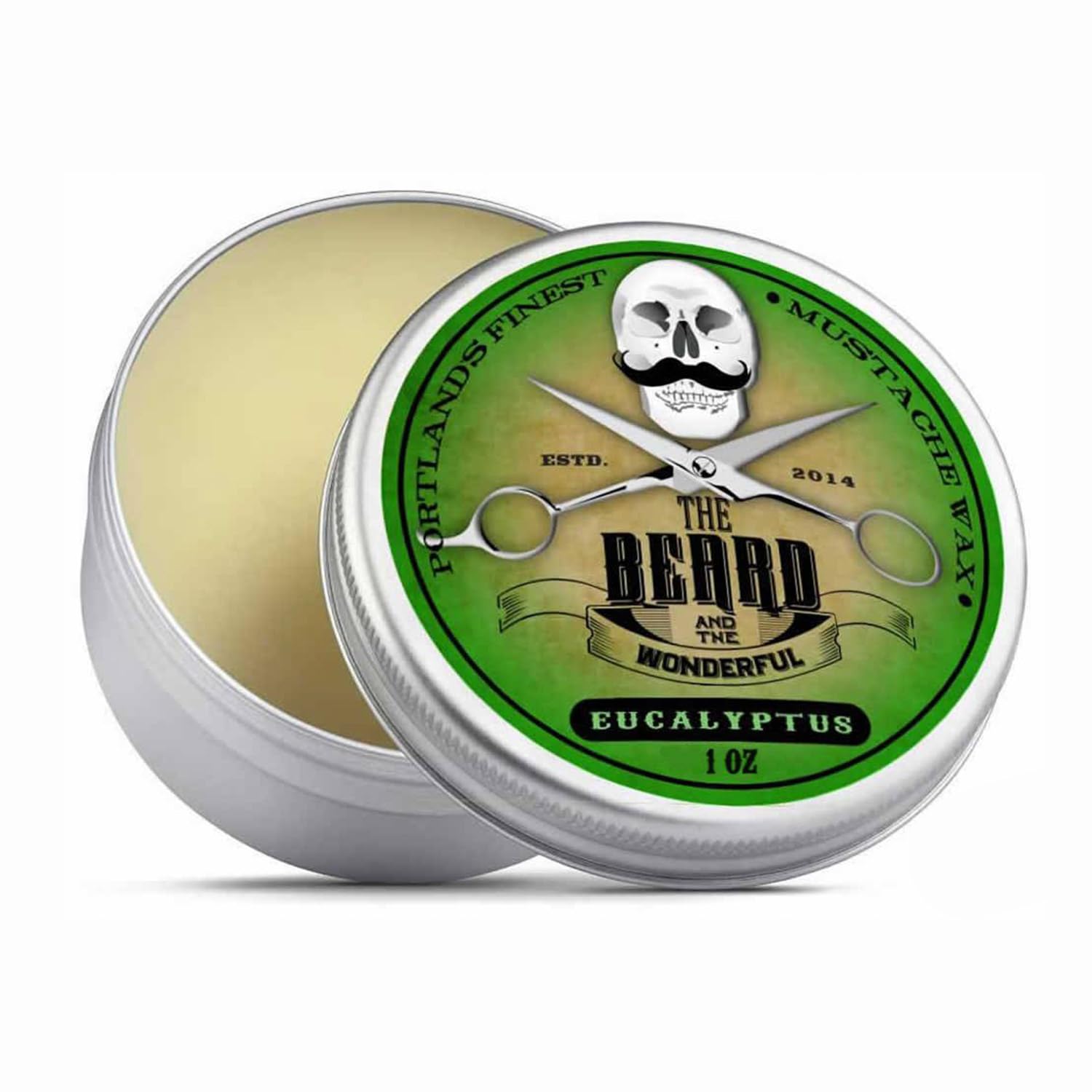 Moustache and Beard Growth Wax for Men - 30ml - Moisture-Resistant with Natural Ingredients, Strong Hold & Eucalyptus Scent for Ideal Styling