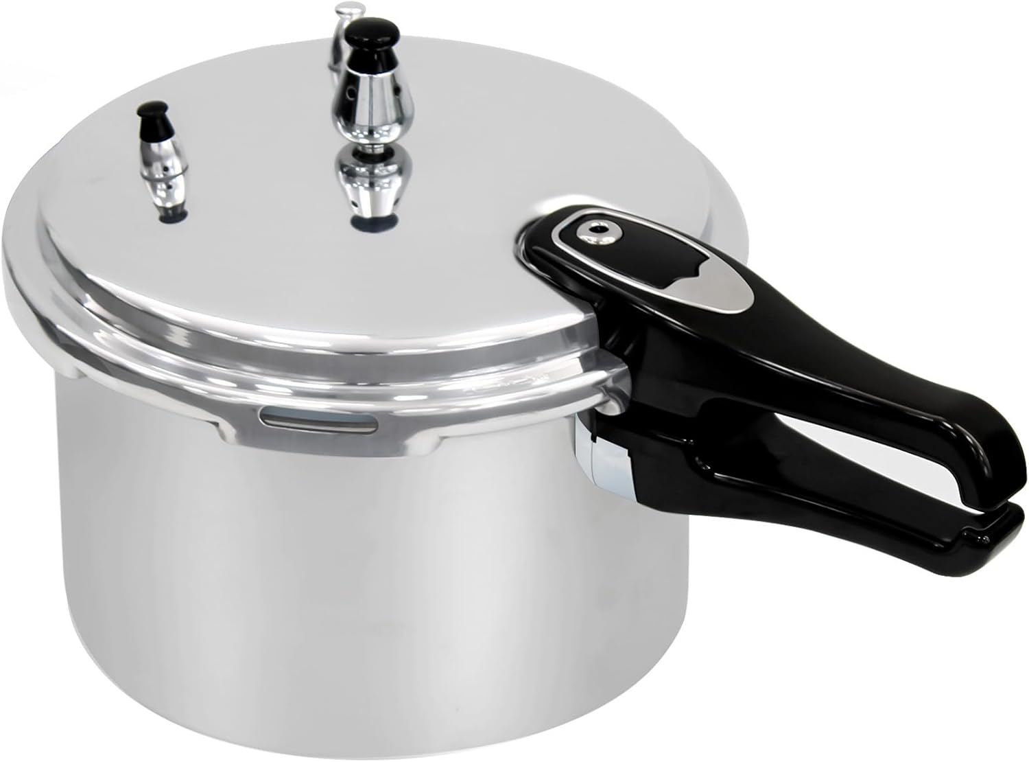 3.5 Litre Pressure Cooker for Kitchen & Catering, Aluminium + Stainless Steel, Suitable for all Hob Types Including Induction Hob - Silver