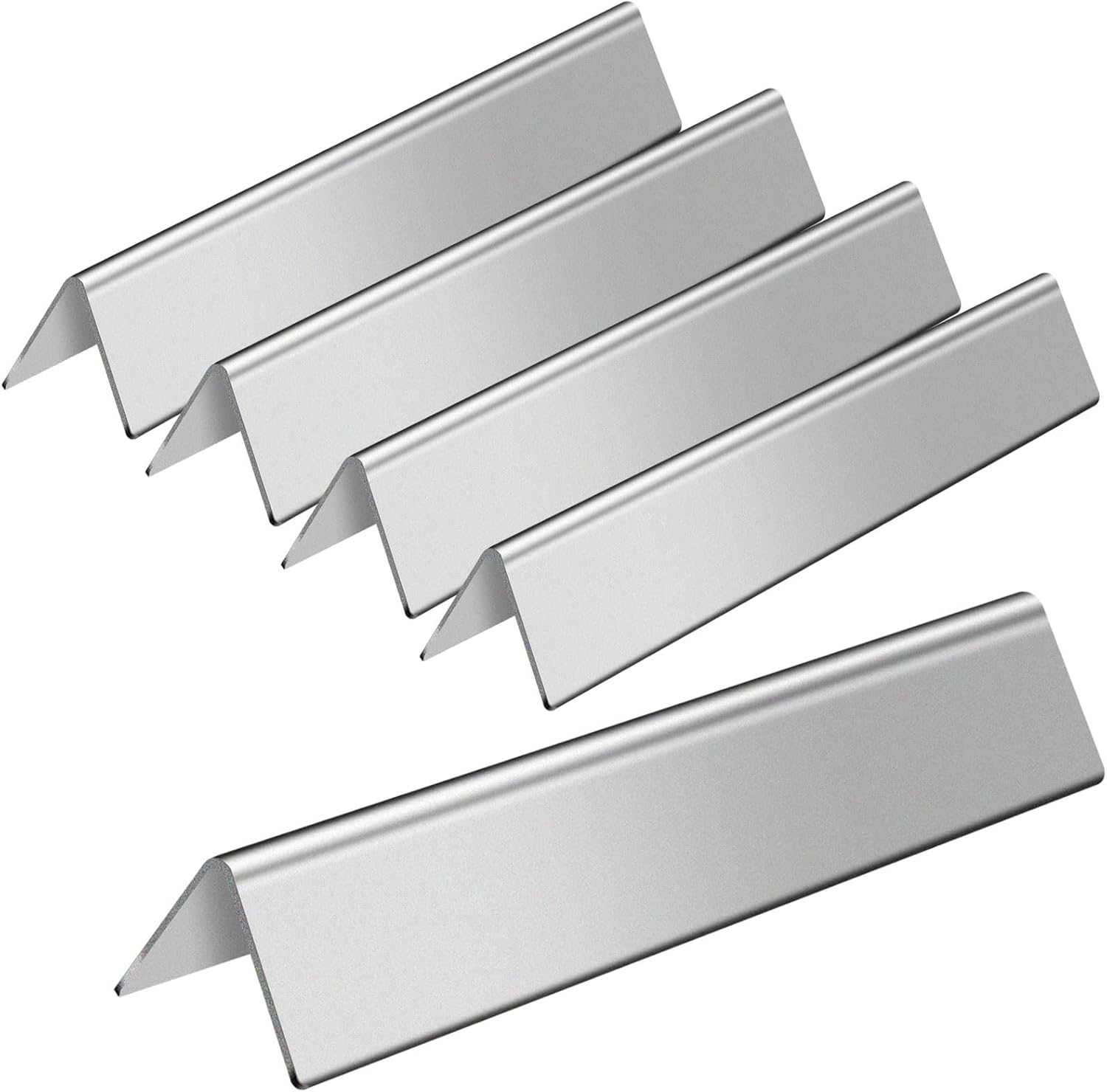 GasSaf L15.3 Flavorizer Bar Replacement for Weber 7636, Spirit 300 310 320 E310 E320 Series,Weber 46510001, 47513101 Gas Grill Front Controls (L15.3 x W2.6X T2.5inch)(5-Pack)