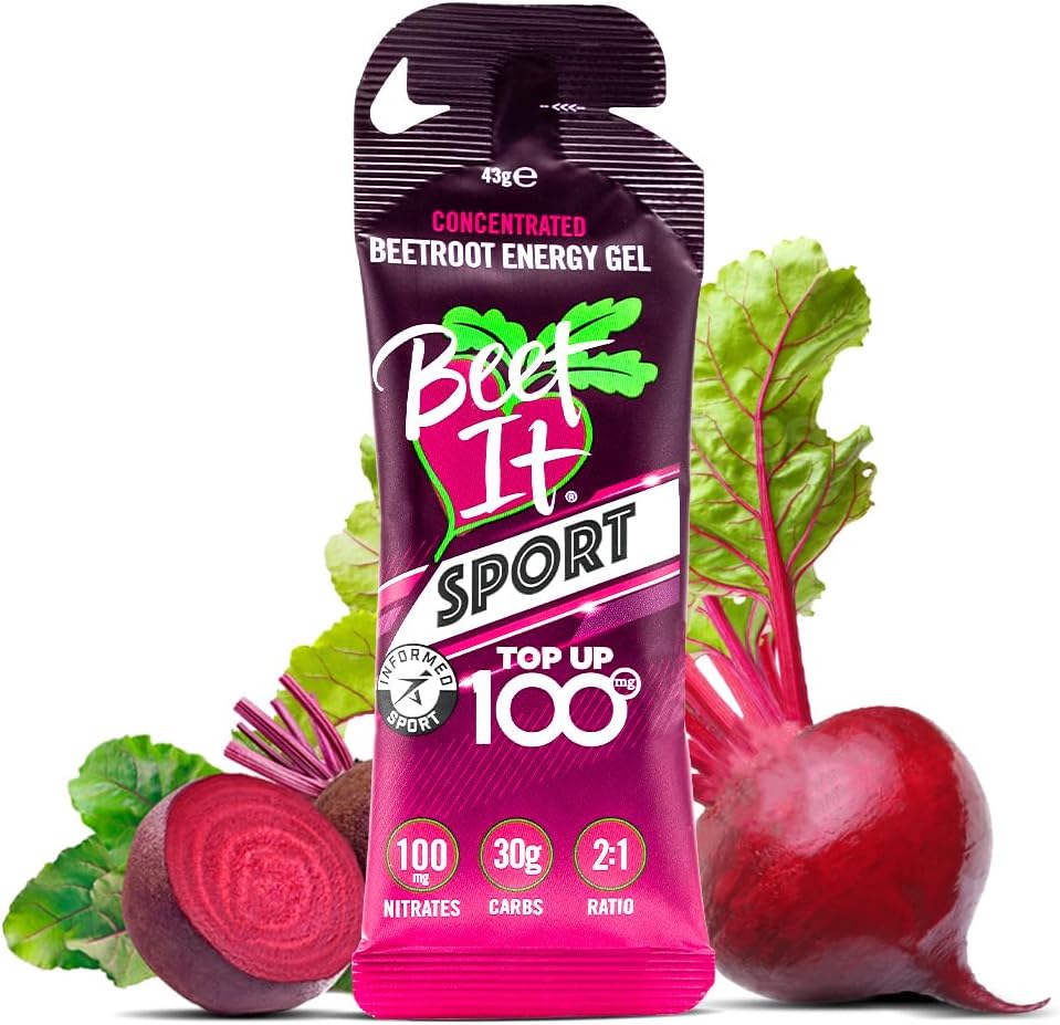 Beet It Sport Concentrated Beetroot Energy Gel, Long Lasting Effect, Running Gels (12 x 43g)