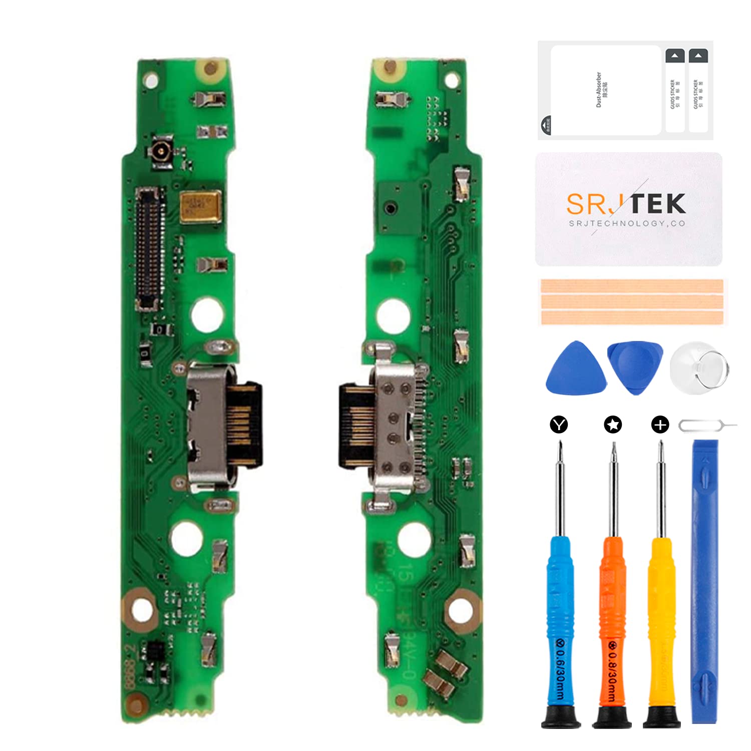 SRJTEK For Motorola Moto G7 Power 2019 Dock Connector Replacement For Moto G7 Power Charging Port XT1955 Headphone Port XT1955-4 with Microphone/Audio Jack/Antenna Replacement Repair Kits