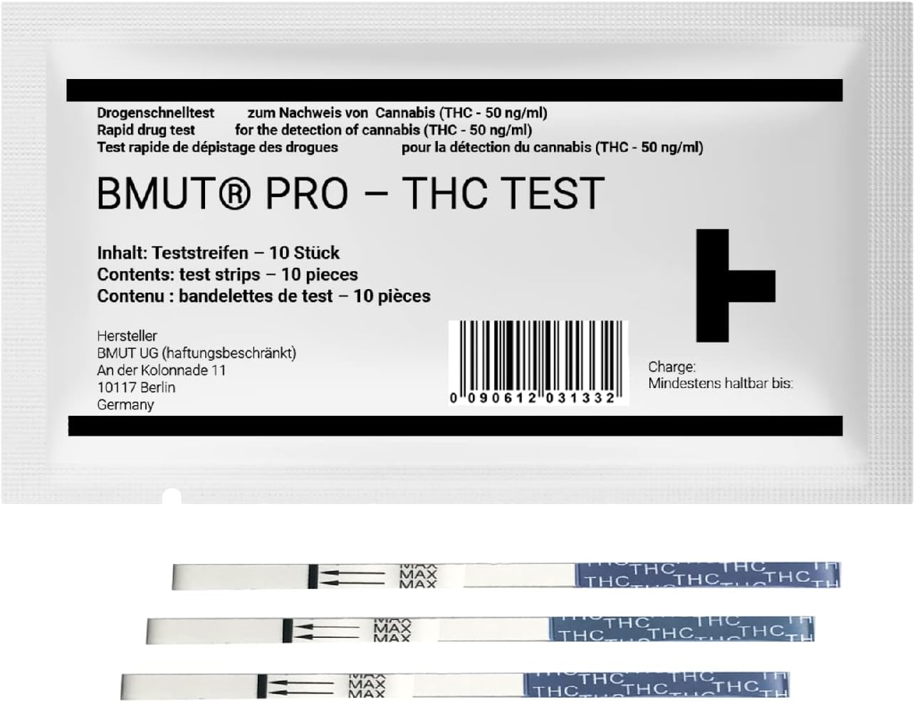 10x Drug Quick Test - Drug Test for Marijuana Cannabis THC - Urine Test