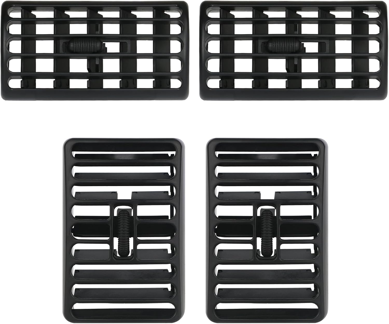 4PCS Center Console Air Vent Grille for Jeep Wrangler TJ 1997-2006 Jeep Cherokee XJ 1997-2001 Dash Center Dash Vents Louver Outlet Air Conditioning Heater Vents