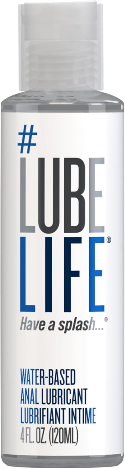 LubeLife Water-Based Anal Lubricant, Deep Comfort Personal Lube for Men, Women, and Couples, 4 Fl Oz