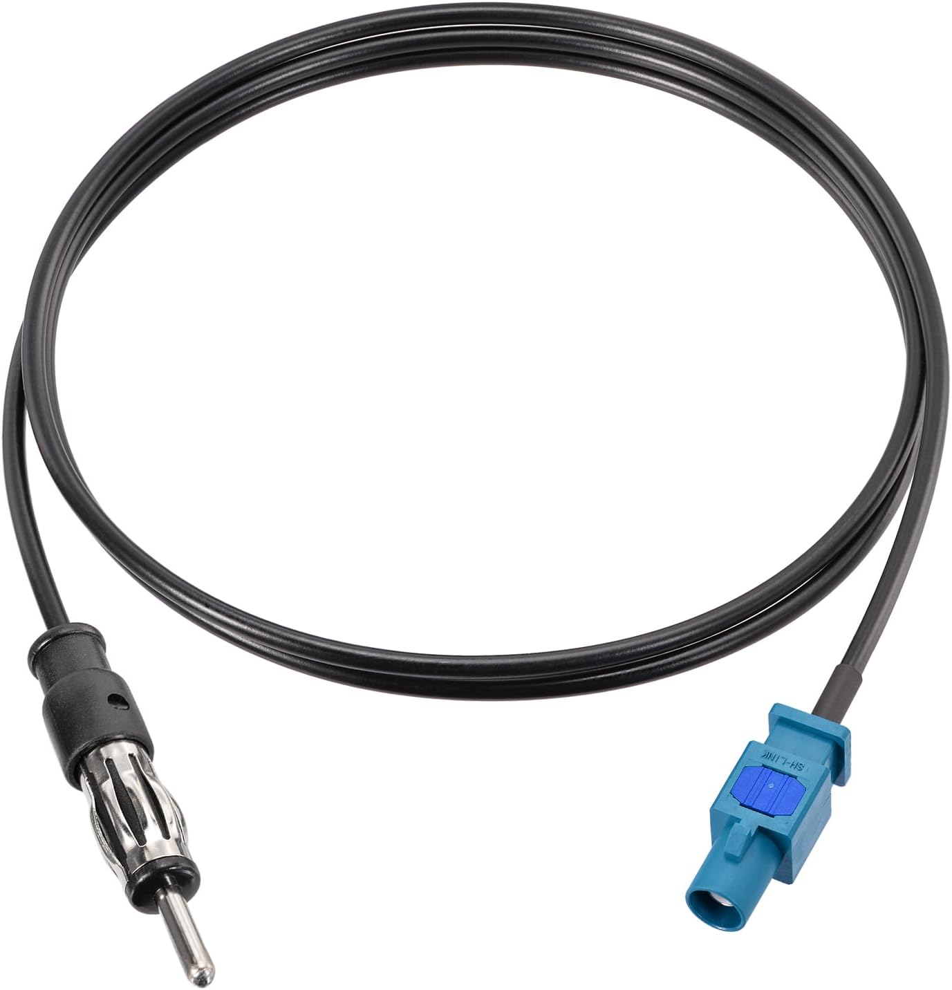 Bingfu Universal Vehicle Car Stereo FM AM Radio Antenna Adapter Cable Fakra Z Male to DIN Plug Connector Cable 1M 3.28ft for Car Stereo Audio HD Radio Head Unit CD Media Player Receiver