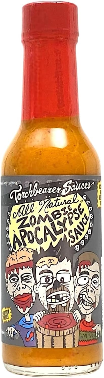 Torchbearer Zombie Apocalypse Ghost Pepper Hot Sauce, 142ml