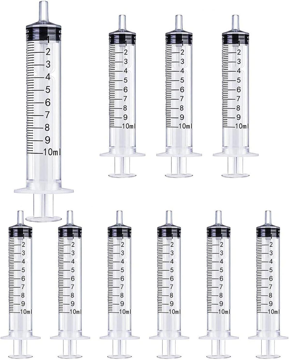10 Pack 10ml/10cc Syringe Without Needle for Crafts Pets Feeding Industrial and Scientific (10ML)