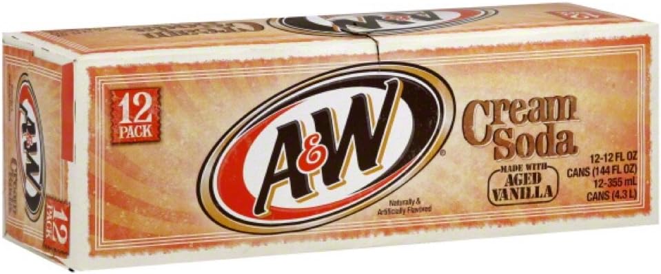 A&W Cream Soda 12 Oz (Pack of 12)
