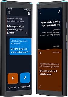 Language Translator Device, Face-to-Face Bidirection Simultaneous Translation, 60 Languages and 18 Offline Packs, 2-Year Global Data, Instant Voice Translator for Travel, Learning, Business