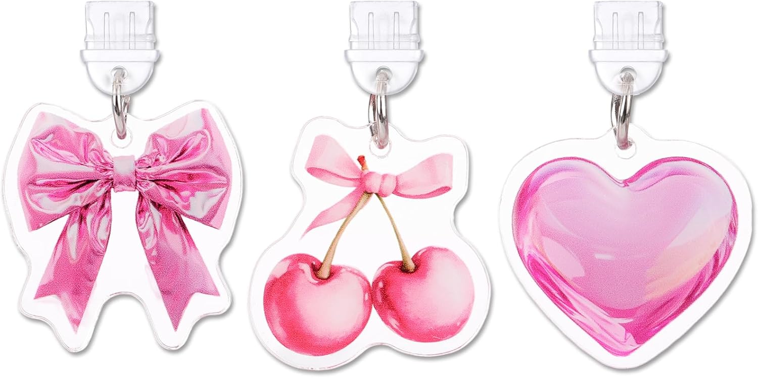 Dust Plug Charms for Kindle - 3 Pack Cartoon Pendants Charging Port Cover for Phones Type C, E-Readers Accessories