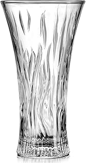 Vase 12" Flower Vases, Tall Crystal Glass Vase, Clear Lead-Free Glass Vase for Flowers, Large Glass Vases for Living Room, Dining Table Centerpieces Decor