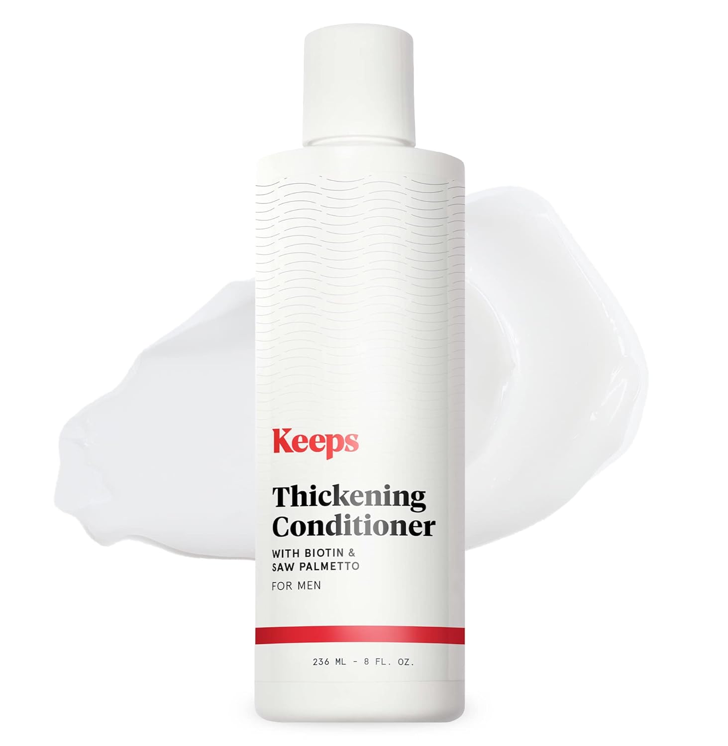 Keeps Hair Regrowth Treatment Mens Conditioner for Fuller, Thicker Looking Hair, 8 oz - Thinning and Hair Growth Conditioner for Men - DHT Blocker - Infused with Biotin, Caffeine, & Saw Palmetto​