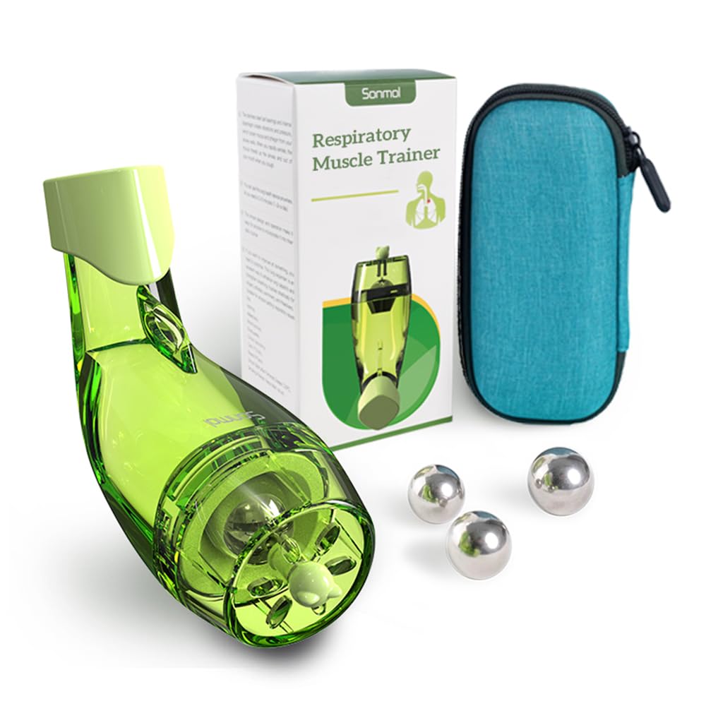 Portable Mucus Removal Device with 3 Steel Ball & Travel Case | Breath Trainer for Daily Use