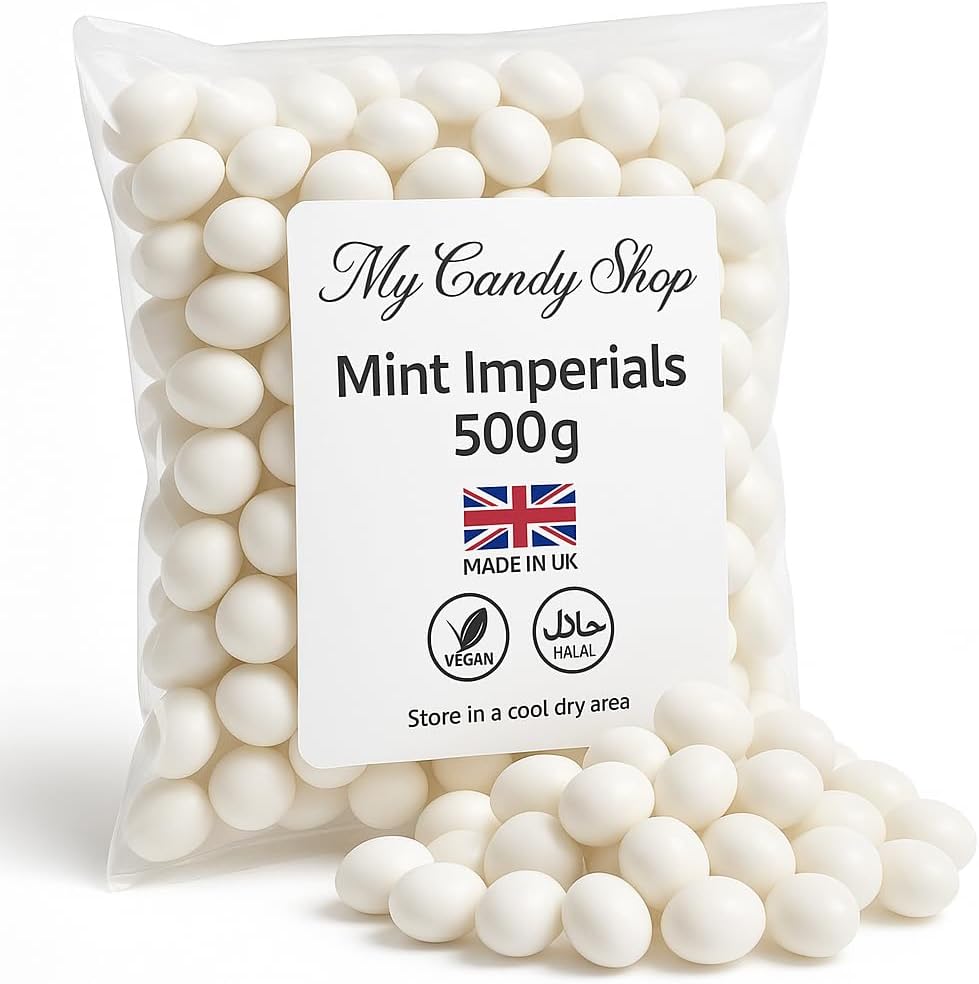 MyCandyShop Mint Imperials 500g - Mints Sweets Made with Natural Peppermint Oil - Sweets in bulk cheap - Made in the UK