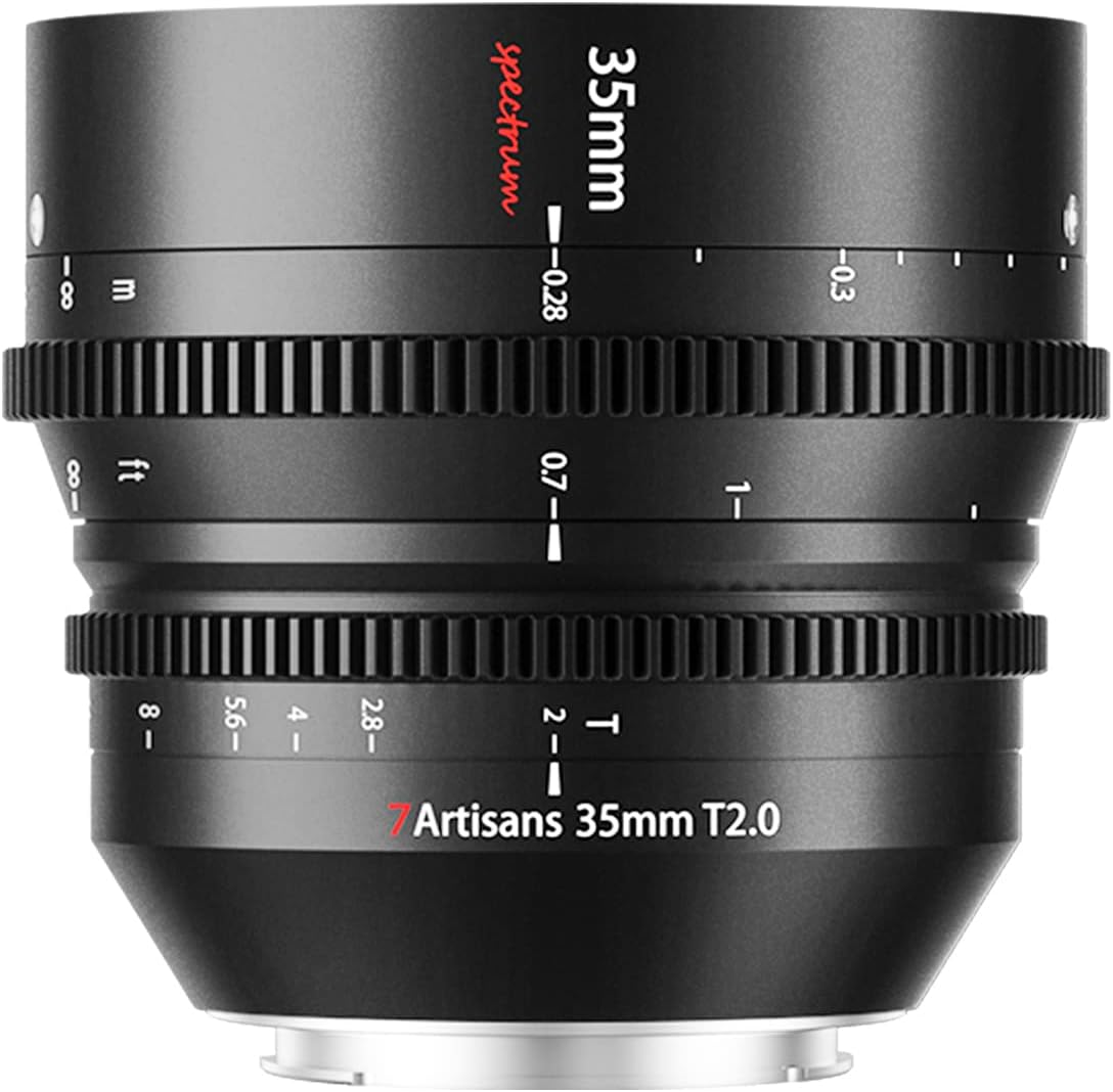 7artisans 35mm T2.0 Large Aperture Cine Lens Compatible for Sony E Mount
