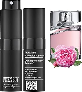 PICKN BUY Luxury Perfume for Women 0.34 Fl oz, Scent Compatible to Boss Femme Perfume, Made in USA, Long-Lasting Spray Comes in Refilable Bottle