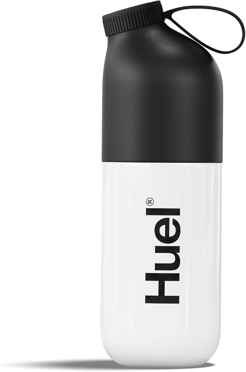 Huel Shaker Bottle 500 ml, Protein Shaker Bottle, BPA-Free Tritan Body, Leak-Proof Lockable Lid and Detachable Cap with Carry Loop, Durable Dent-Proof Spill-Proof Gym Bottle for Protein Shake