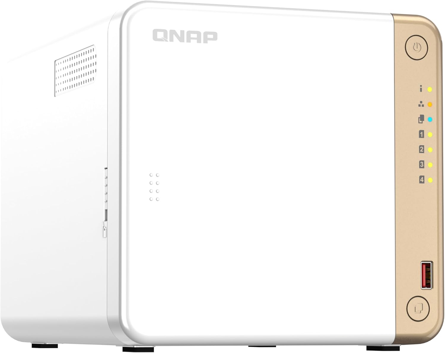 QNAP TS-462-4G Intel Dual-Core 2.5GbE Multimedia NAS with M.2 PCIe slots and PCIe expandability…