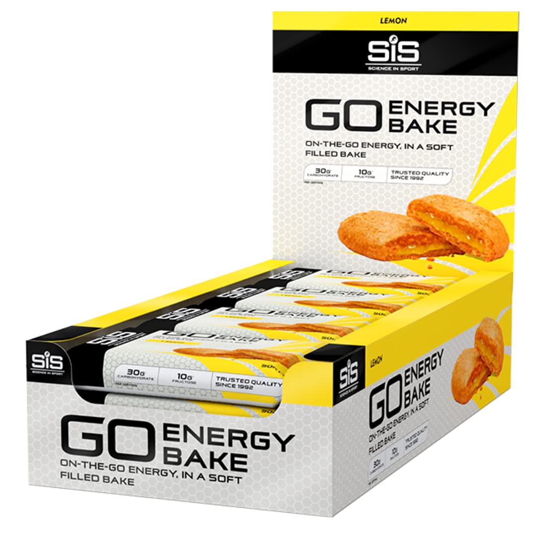 SiS Energy Bakes, Nutrition Energy Bars, On-The-Go Nutri Bars, Sports Snack Bar, Lemon, 12 Pack