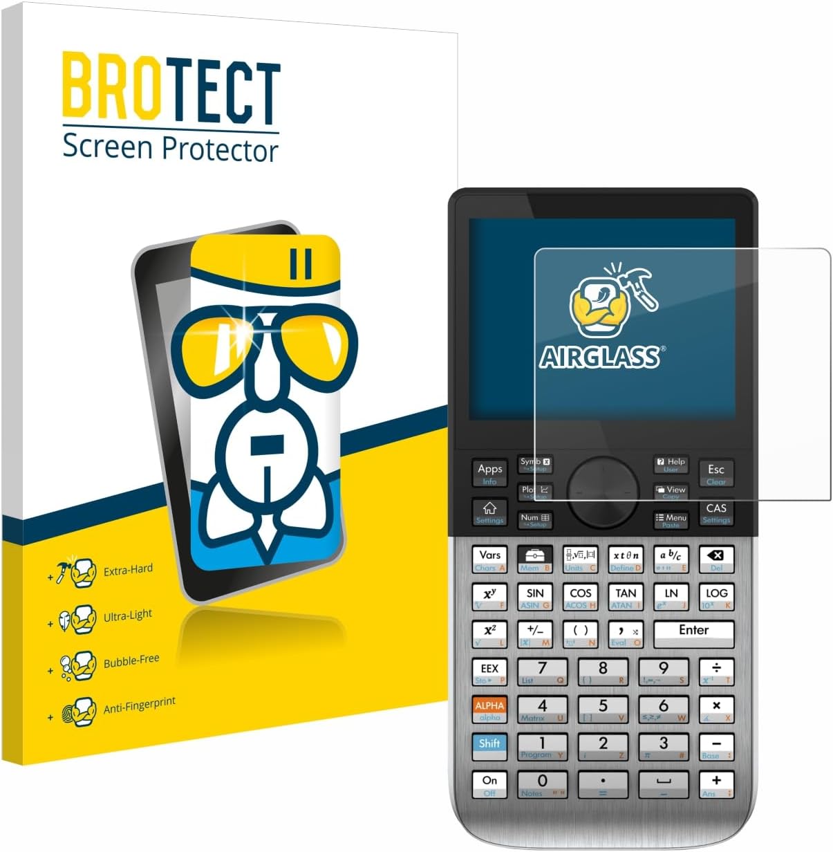 brotect Glass Screen Protector Film compatible with HP Prime - Glass-Foil 9H Protection [Scratch Resistant, High Clarity]