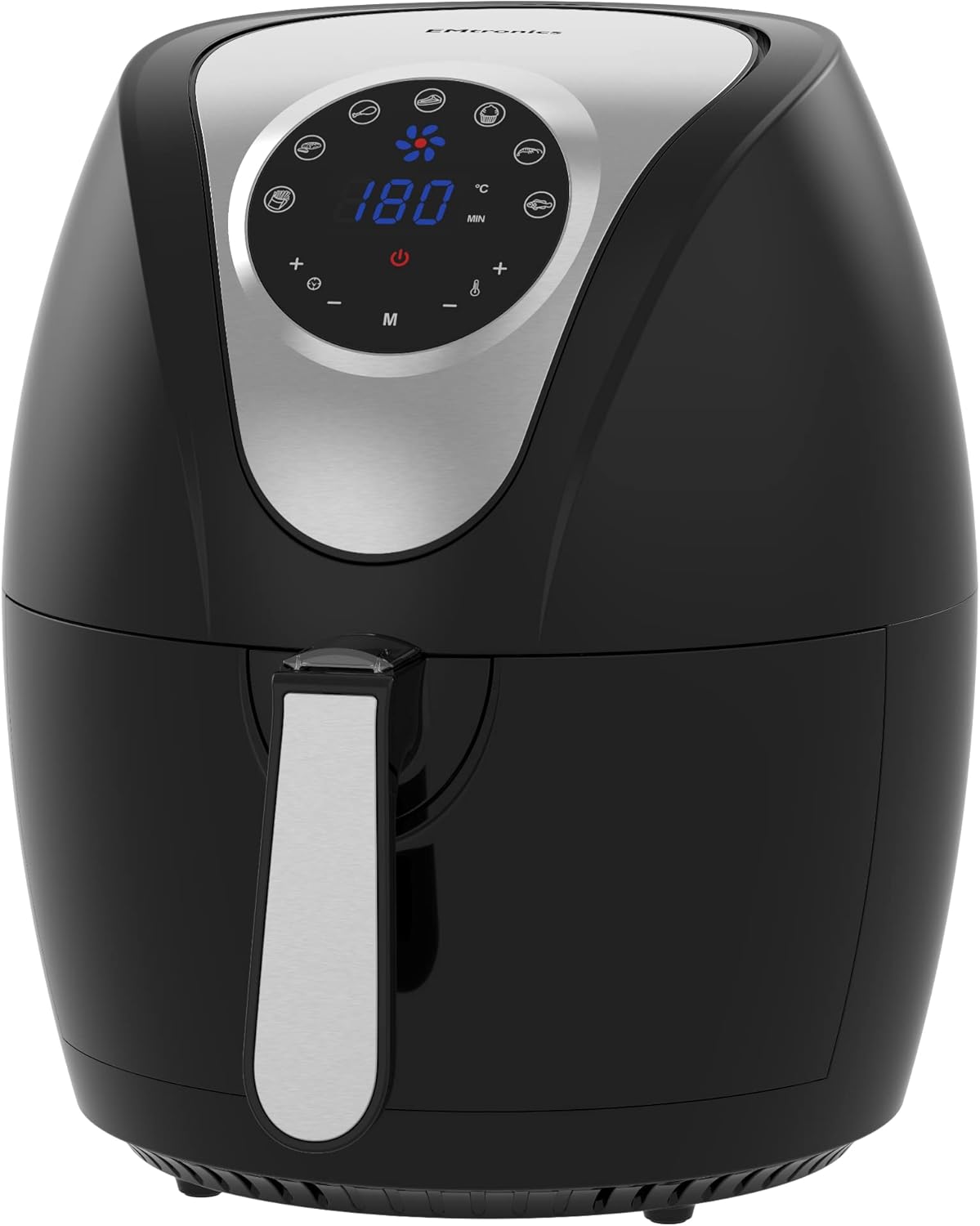 4.5L Air Fryer - 1400W Oil-Free Cooker with 7 Presets, Non-Stick, Dishwasher Safe Basket (4.5L) - Black