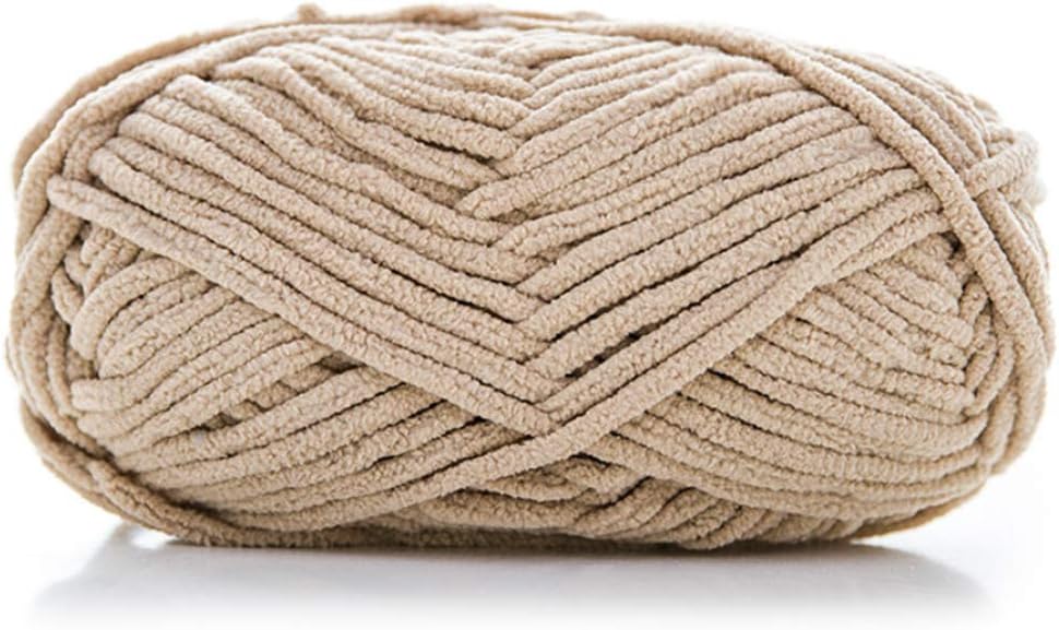 100g Polyester Crochet Line Yarn Sweet Bright Candy Color Cushion Baby Toy for Doll Sweater Scarf Hand Knitting Thread Garment Supplies Thick Yarn for Wrapping