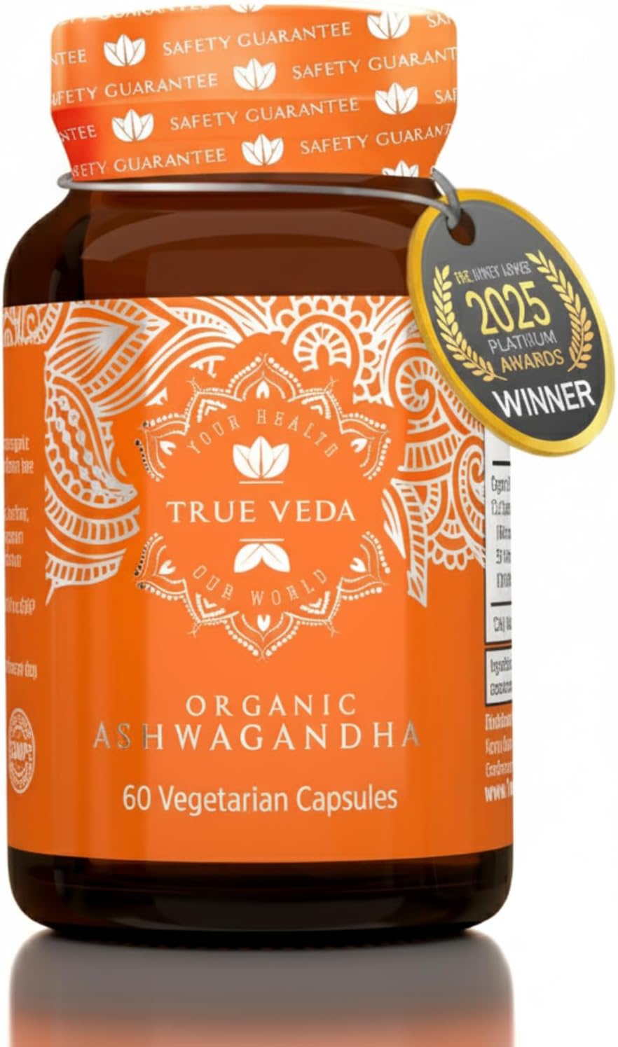 USDA Organic Ashwagandha KSM-66 Capsules, Root Extract Supplement, 60 Caps