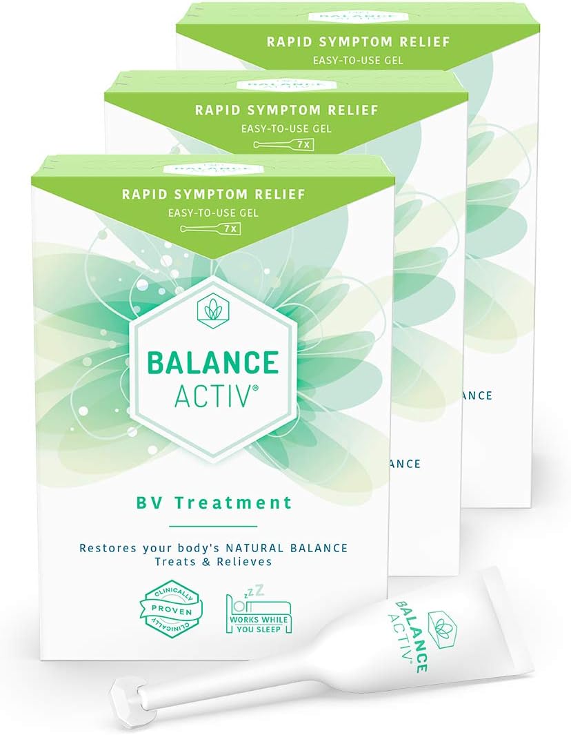 Balance Activ BV Gel, Bacterial Vaginosis Treatment for Women, Works Naturally to Rapidly Relieve Symptoms of Unpleasant Odour, Discomfort & Discharge Associated with BV, 3 Pack