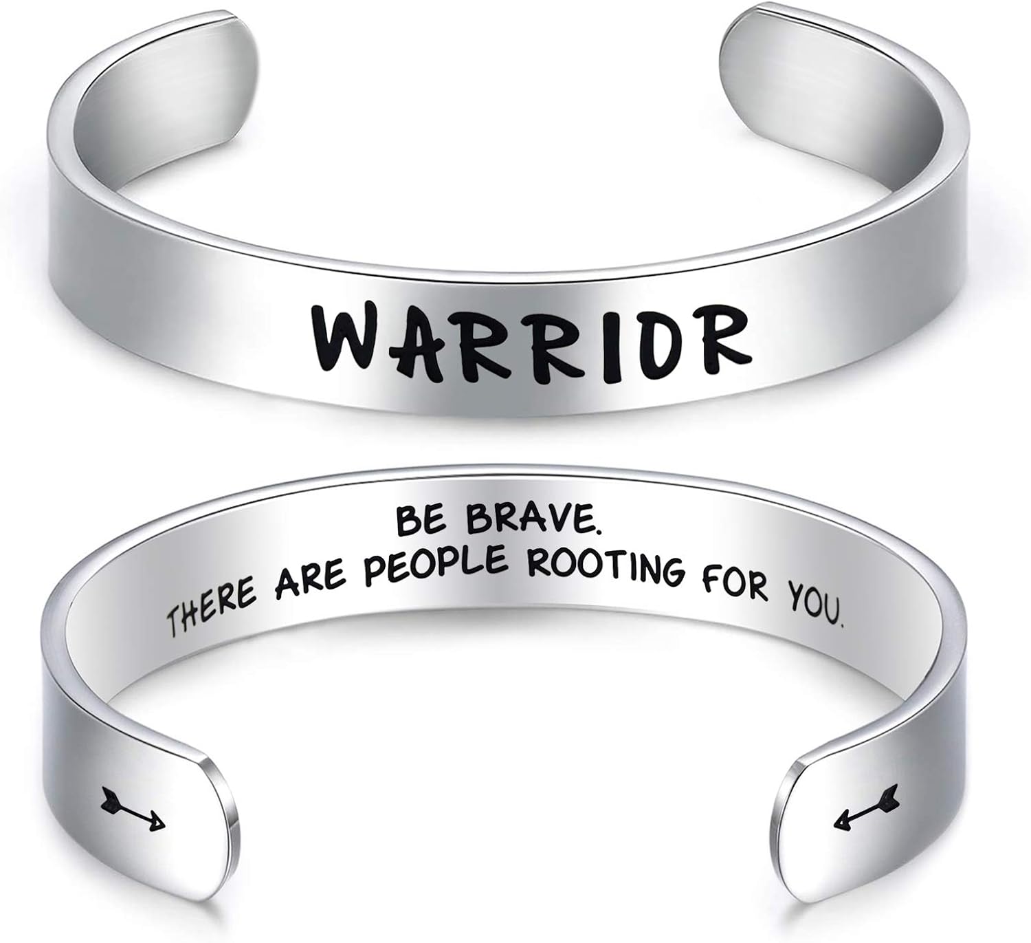 LParkin Inspirational Message Warrior Bracelet Jewelry Be Brave There are People Rooting for You Inspiration Sympathy Gift Message Bracelet