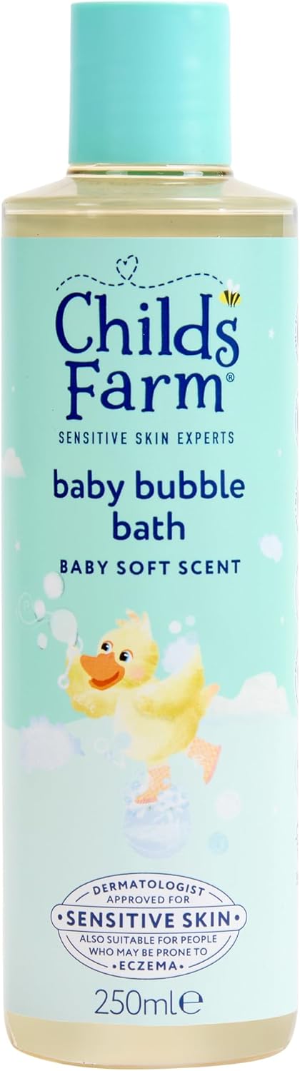 Childs Farm Baby Bedtime Bubble Bath, Baby Soft Scent | Gently Cleanses & Soothes | Suitable for Newborns, Kids & Adults with Sensitive & Dry Skin, 250ml