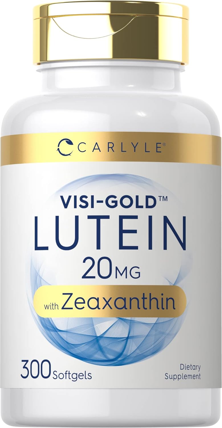 Carlyle Lutein and Zeaxanthin 20mg | 300 Softgels | Eye Health Vitamins | Non-GMO & Gluten Free Supplement