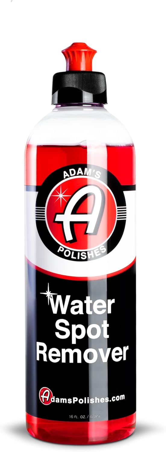 Adam's Polishes Water Spot Remover - Hard Water Stain Remover for Glass, Shower Doors, Paint, Windows, Car Detailing | Calcium, Magnesium & Soap Scum Remover