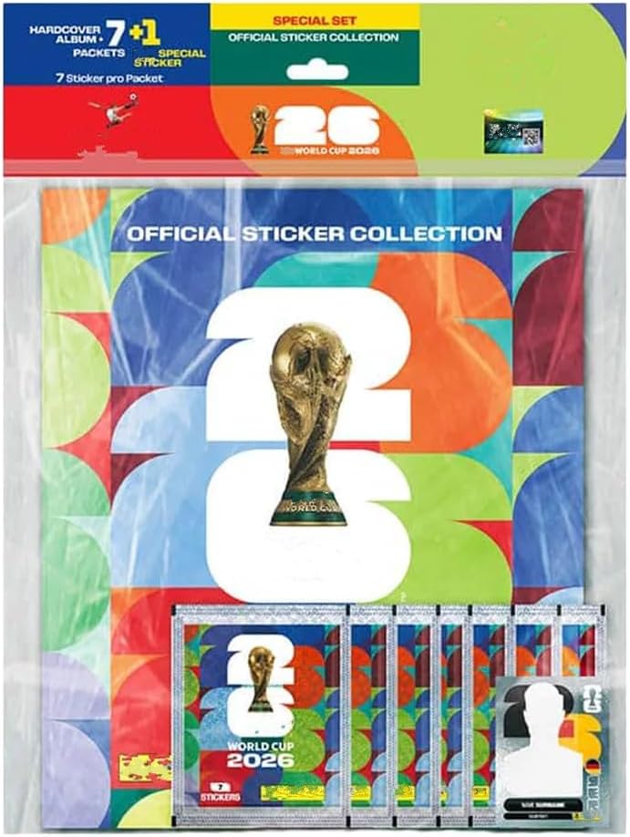 HARDCOVER Scrapbook for the World Cup 2026 Including 7 Sticker Bags & 1 Special Sticker - Premium Portfolio Folder for Football Fans - Hard Cover Album for Panini World Cup 2026