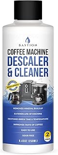 Bastion Coffee Machine Descaler & Cleaner - 2 Uses. (1 Bottle) Universal Descaling Solution Compatible with Keurig, Nespresso, Delonghi and All Single Use Coffee and Espresso Machines